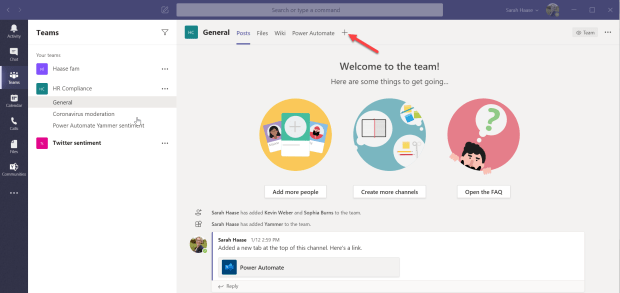 Yammer app in Teams - 03